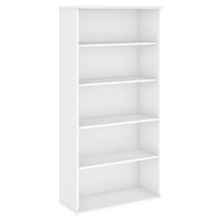 Bush Furniture Studio C 72.80 in. H X 35.71 in. W X 15.43 in. D White Laminate Bookcase