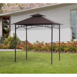 Living Accents Fabric Soft Top Grill Gazebo 8 ft. H X 5 ft. W