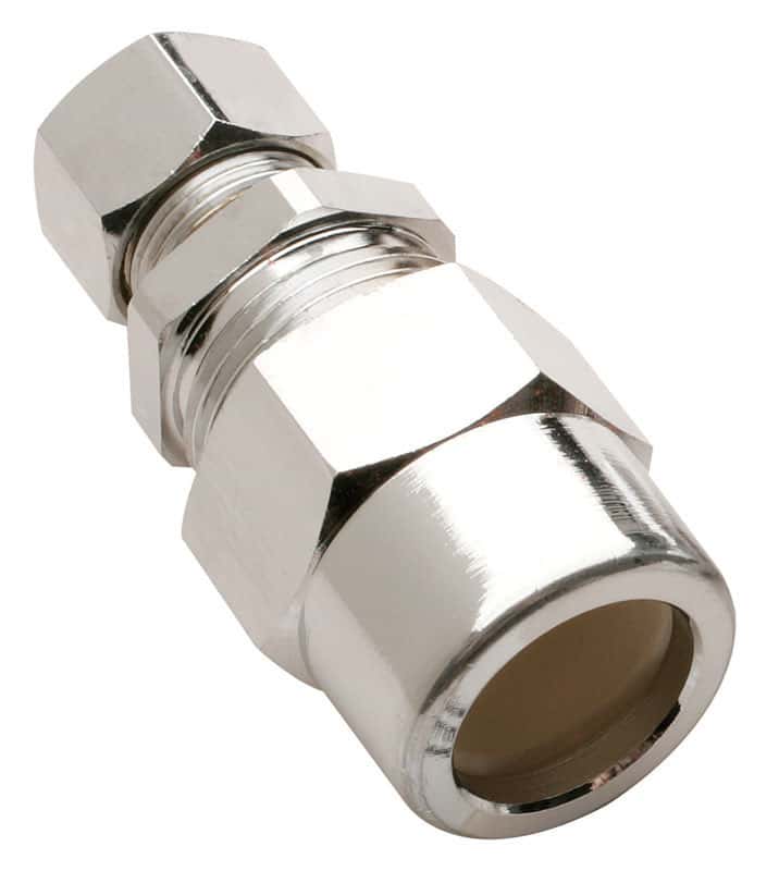 Plumb Pak 1/2 in. Compression x 3/8 in. Dia. CPVC Brass Straight