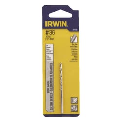 Irwin #36 X 2-1/2 in. L High Speed Steel Jobber Length Wire Gauge Bit Straight Shank 1 pk
