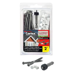 FastenMaster Cortex No. 20 X 2 in. L Torx Ttap Star Head Deck Screws and Plugs Kit 1 pk