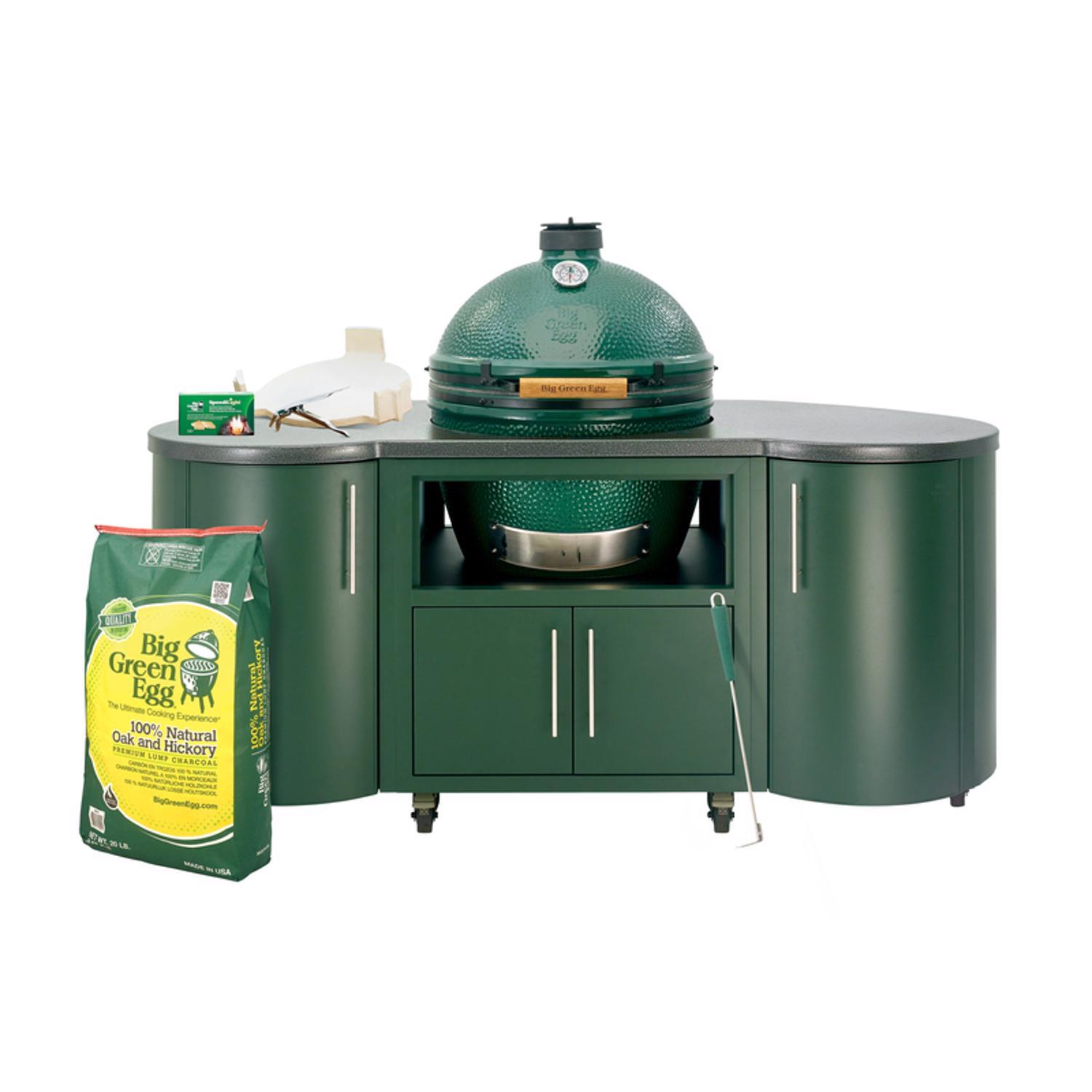 Big Green Egg 18.25 in. XLarge EGG Package with 76 in Island Charcoal Kamado Grill and Smoker Green Mfr BGEPKG.XL.76ISL Ace Hardware