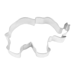 R&M International Elephant 3 in. W X 5 in. L Cookie Cutter Silver 1 pc