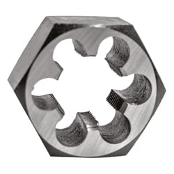 Century Drill & Tool Carbon Steel SAE Hexagon Die 1-8 NC 1 pc