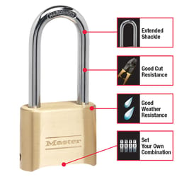 Master Lock 4-1/8 in. H X 2 in. W Steel Resettable Combination Combination Padlock