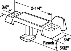 Prime-Line Painted Black Sash Lock 1 Die-Cast Zinc