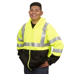 Cordova Cor-Brite L Long Sleeve Men's Hooded Safety Sweatshirt Lime Green