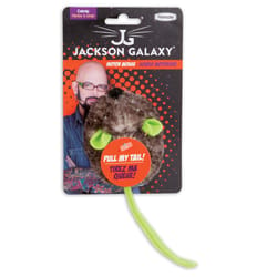 Jackson Galaxy Green/Gray Motor Mouse Plush Cat Toy Small 1 pk