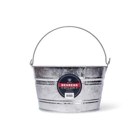 4.25 Gallon Galvanized Pail  Behrens Galvanized Steel Pail