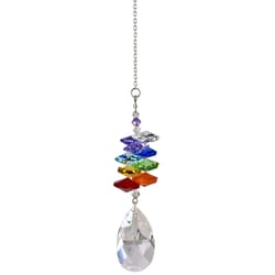 Woodstock Chimes Crystal Rainbow Cascade Multi-color Crystal 4 in. Wind Chime