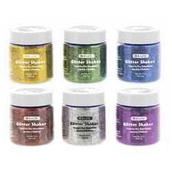 Bazic Products Assorted Primary Glitter Shaker Exterior and Interior 2 oz