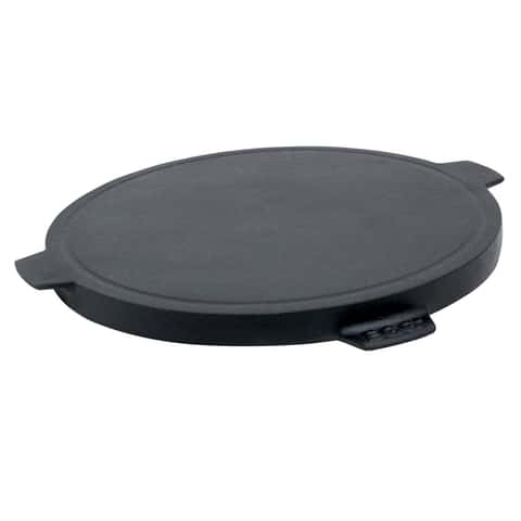 14 Inch Cast Iron Griddles Double Sided Round Baking Tray for
