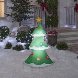 Gemmy Inflatable Christmas Tree with Snowy Layers 48 in. Inflatable