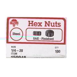Hillman 1/4 in. Zinc-Plated Steel SAE Hex Nut 100 pk