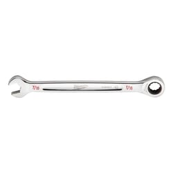 Milwaukee 7/16 in. X 7/16 in. 12 Point SAE I-Beam Ratcheting Combination Wrench 0.98 in. L 1 pc