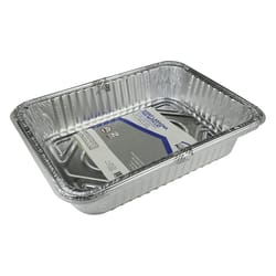 Home Plus Durable Foil 10-5/8 in. W X 14-7/16 in. L Lasagna Pan Silver 2 pc