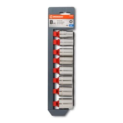 Crescent 1/2 in. X 1/2 in. drive SAE 12 Point Socket Set 8 pc