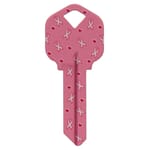 Hillman Breast Cancer Awareness Pink Breast Cancer Ribbon House/Office Universal Key Blank Single