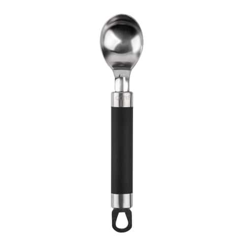 Core Kitchen Black/Silver Stainless Steel/TPR Ice Cream Scoop - Ace Hardware