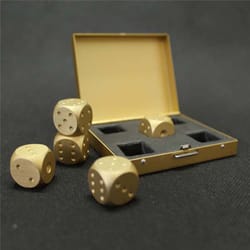 Mad Man Dice Game Set Gold Brushed