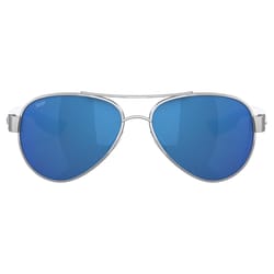 Costa Loreto Silver Frame Blue Lens Polarized Sunglasses