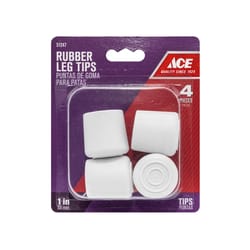 Ace Rubber Leg Tip Off-White Round 1 pk