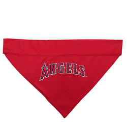 Pets First Red/White Los Angeles Angels Cotton/Nylon Dog Collar Bandana Small/Medium