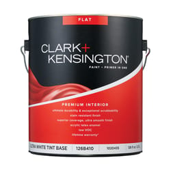 Clark+Kensington Flat Tint Base Ultra White Base Premium Paint Interior 1 gal
