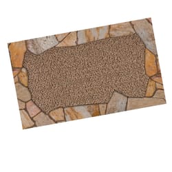 GrassWorx Lancaster Jute 18 in. W X 30 in. L Brown Astroturf Door Mat