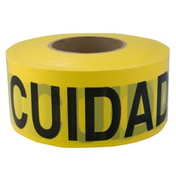 C.H. Hanson CH Hanson 1000 ft. L X 3 in. W Plastic Caution Cuidado Bilingual Barricade Tape Yellow