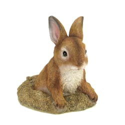 Summerfield Terrace Brown Polyresin 6.25 in. H Garden Bunny Indoor/Outdoor Decoration