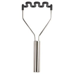 Tovolo Gray/Silver Silicone/Stainless Steel Potato Masher