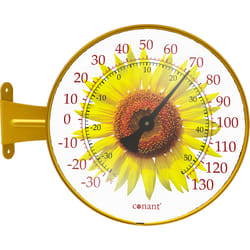 Conant Sunflower Thermometer Aluminum Gold