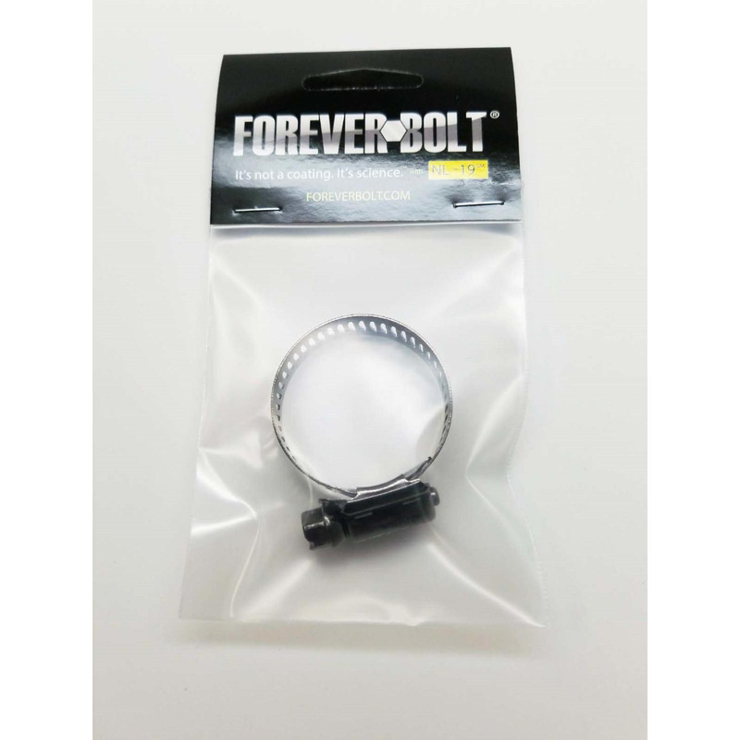 FOREVERBOLT 13/16 in to 1-3/4 in. SAE 20 Black Hose Clamp Stainless Steel Band