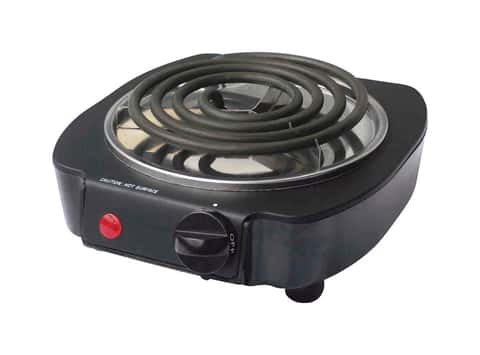 Bene Casa single coil electric burner in Red