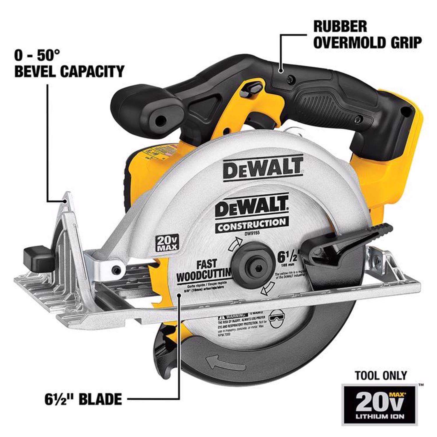 Hyper Tough 20V Max Lithium Ion Cordless 6-1/2 inch Circular Saw