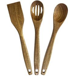 Totally Bamboo Brown Acacia Wood Utensil Set