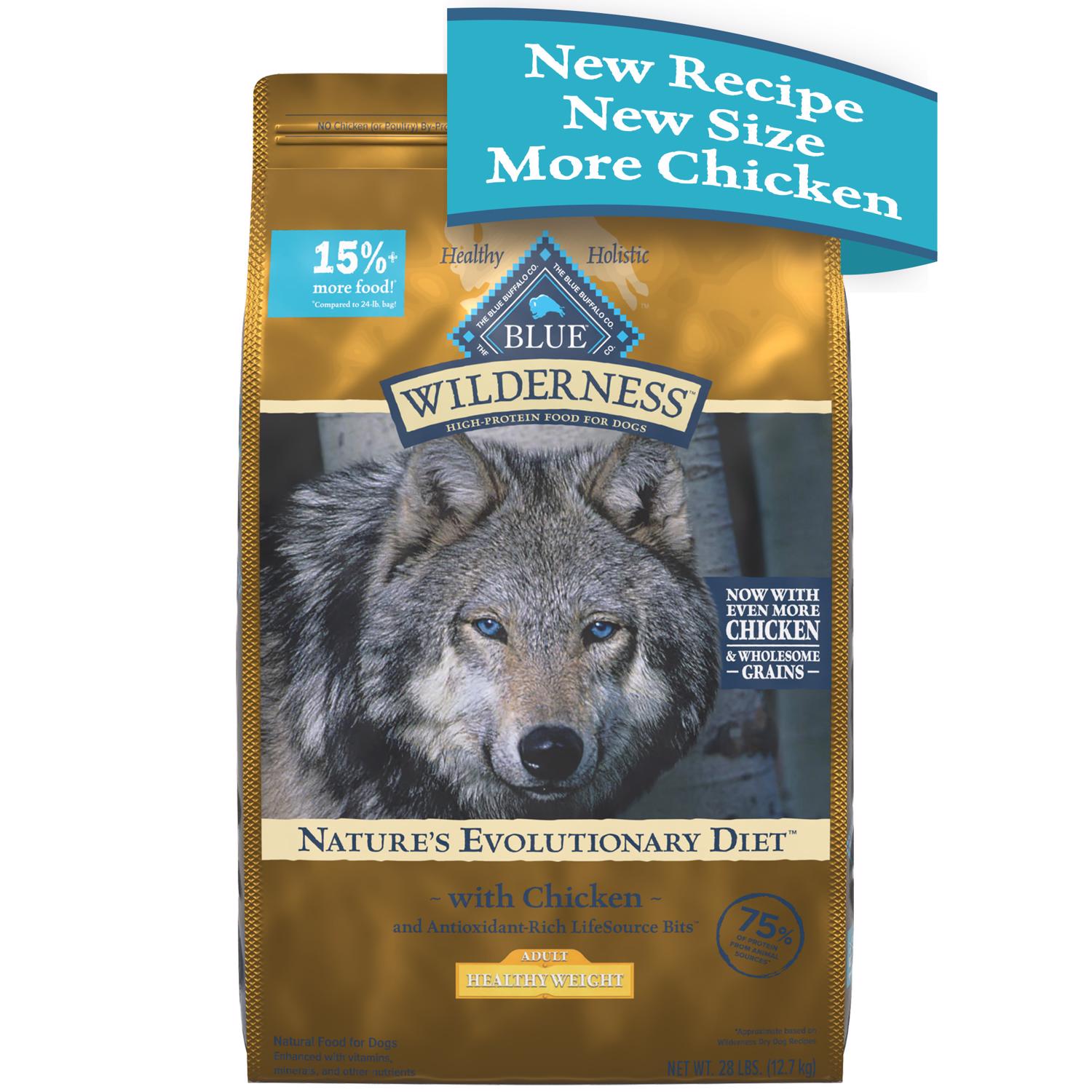 Photos - Other interior and decor Blue Buffalo Wilderness Adult Chicken Dry Dog Food Grain Free 28 lb 597191 