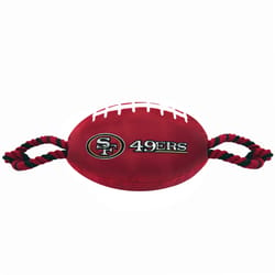 Pets First NFL Red Nylon San Fransisco 49ers Football Dog Toy 1 pk