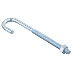 Hampton Medium Zinc-Plated Silver Zinc 5 in. L J-Bolt 150 lb 1 pk