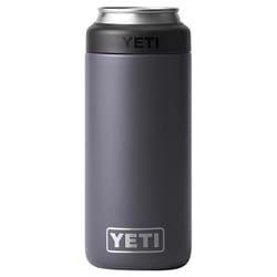 YETI Rambler 12 oz Charcoal BPA Free Colster Slim Can Insulator