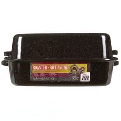 Granite Ware Porcelain Enamel Covered Roaster 25 lb Black