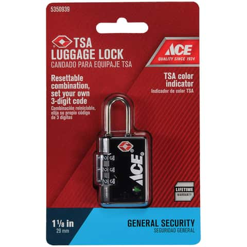 TSA Luggage Locks (2 Pack) - 4 Digit Combination Steel Padlocks - Approved  Travel Lock for Suitcases & Baggage - Black : : Tools & Home  Improvement