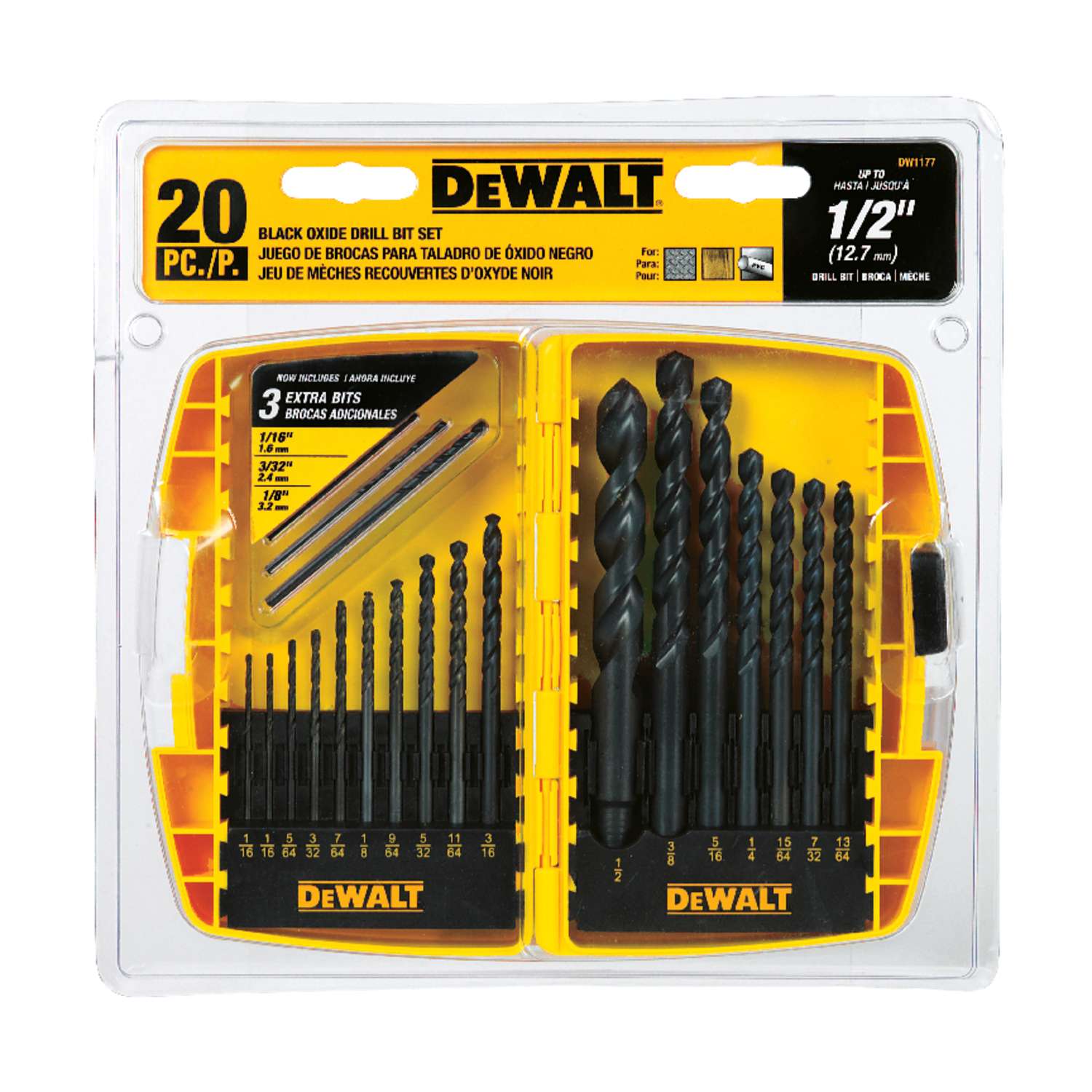 DeWalt High Speed Steel Pilot Point Drill Bit Set 20 pc. - Ace Hardware