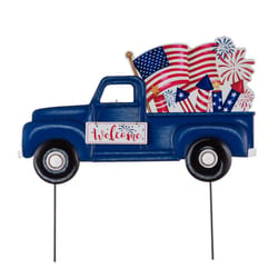 Glitzhome Patriotic Yard Stake Iron 1 pc