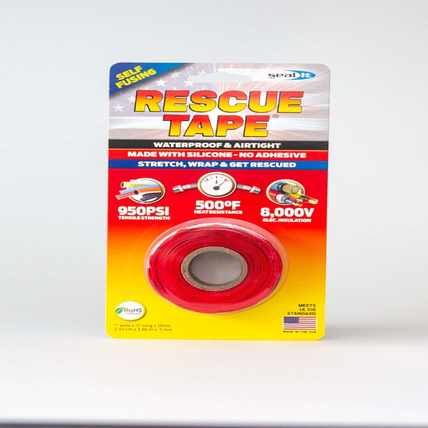 Rescue Tape Red 1 in. W X 12 ft. L Silicone Tape Ace Hardware