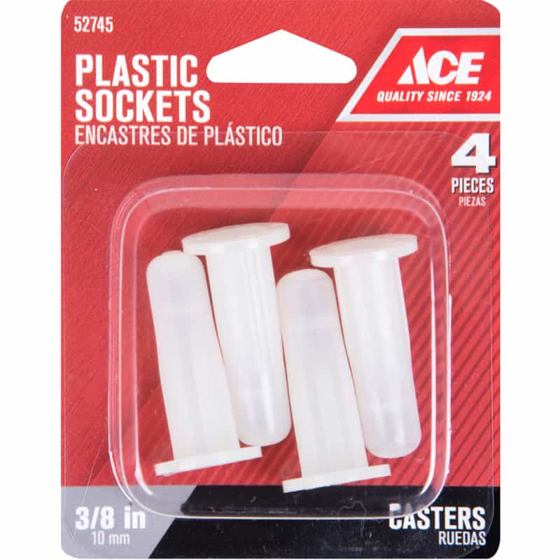 Ace Plastic Caster Socket 4 pk Ace Hardware