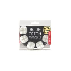 Kikkerland 1 in. L X 1 in. W White Teeth Magnets 1 pk