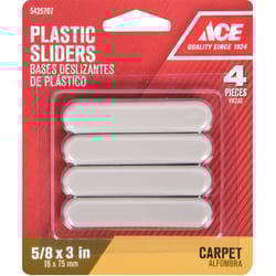 Ace Brown Plastic Slide Glide 4 pk