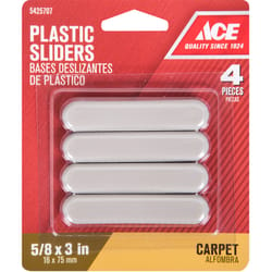 Ace Brown Plastic Slide Glide 4 pk